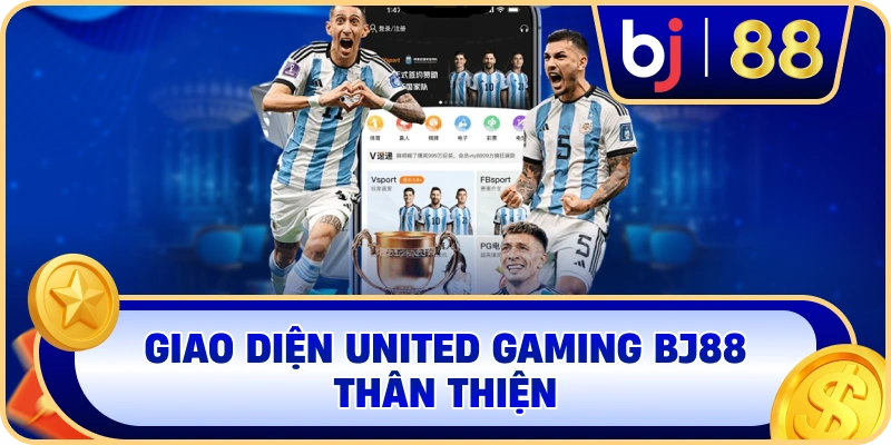 Giao diện United Gaming BJ88 thân thiện